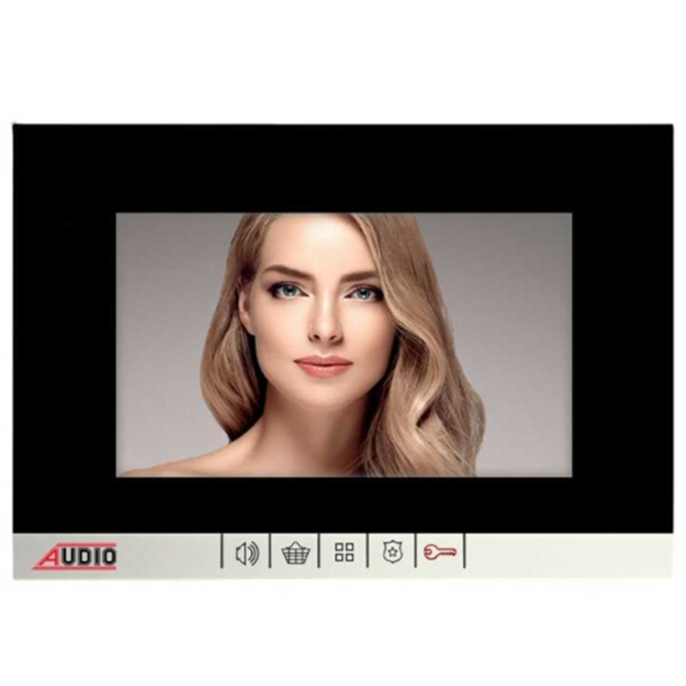 AUDIO (KDV DAHİL)7İNC SLİM BAS KONUŞ MEKANİK BUTONLU SİYAH CAM-BEYAZ GÖVDE-METALİK BOYALI CITALI