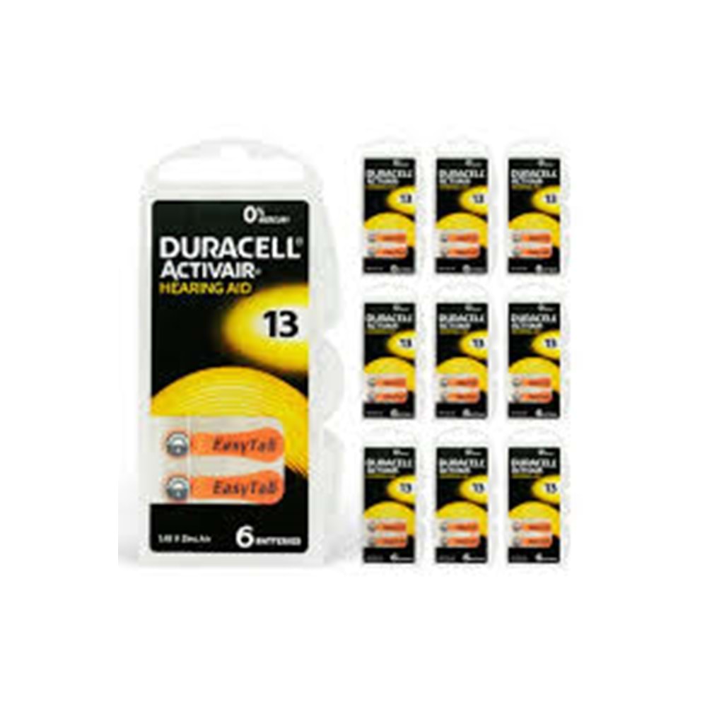 DURACELL ACTİVAİR 13 NUMARA KULAKLIK PİLİ (10LU PAKET FİYATI)