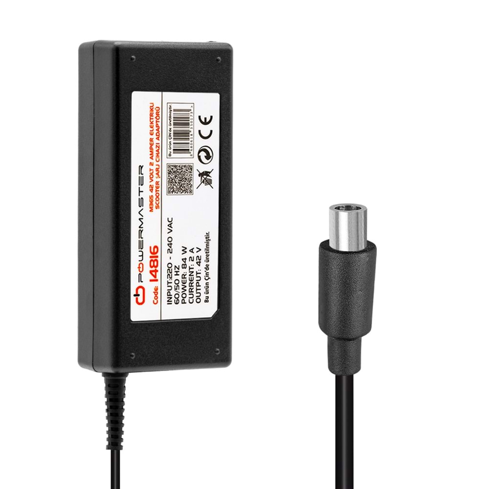 POWERMASTER AD0003 TDS UÇLU XIAOMI M365 42 VOLT - 2 AMPER ELEKTRİKLİ SCOOTER ŞARJ CİHAZI ADAPTÖRÜPOWERMASTER AD0003 TDS UÇLU XIAOMI M365 42 VOLT - 2 AMPER ELEKTRİKLİ SCOOTER ŞARJ CİHAZI ADAPTÖRÜ