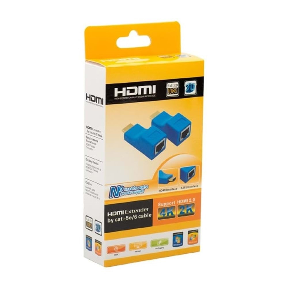 POWERMASTER 4K HDMI TO CAT5/CAT6 30 METRE UZATICI EXTENDER