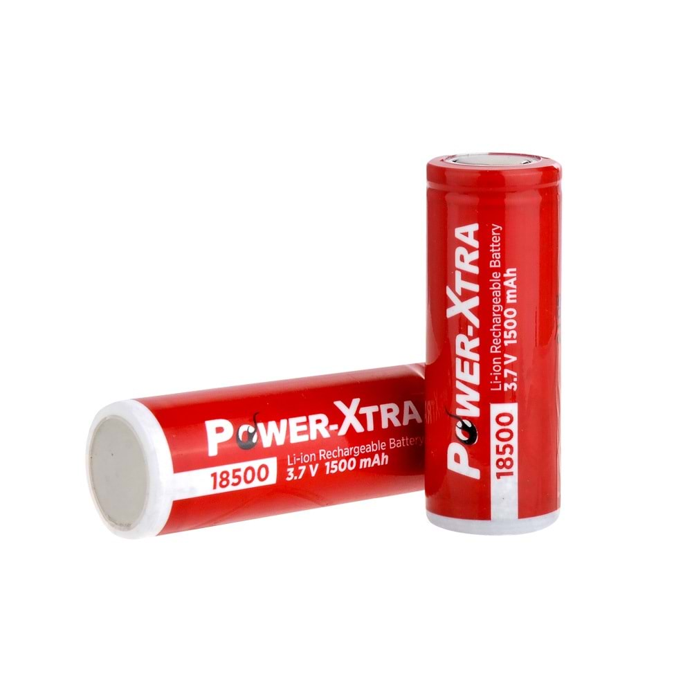 POWER-XTRA 3.7V Lİ-ON 18500 1500MAH ŞARJLI PİL