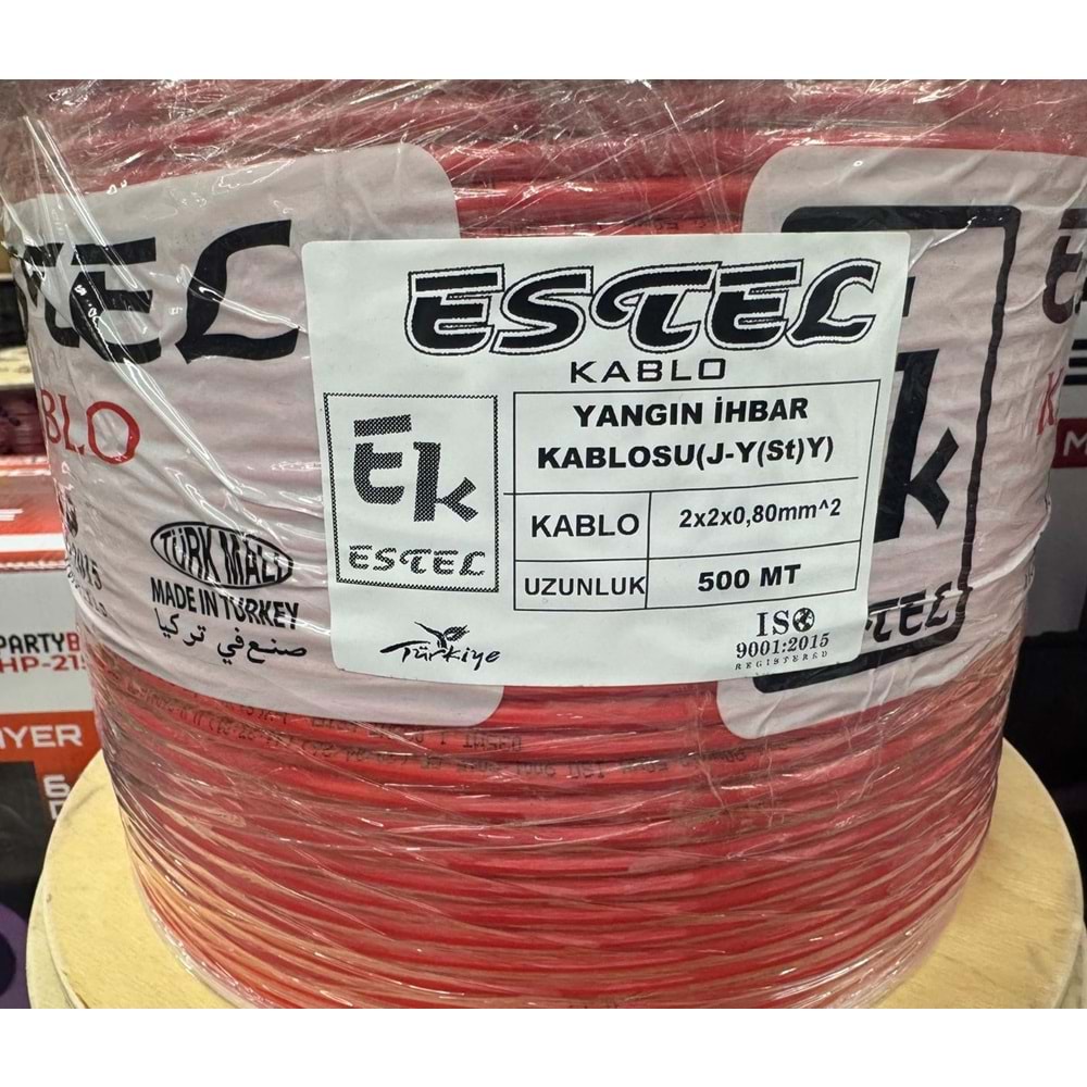 ESTEL YANGIN KABLOSU 2*2*0,80+0,50 PVC KIRMIZI 500 METRE FİYAT