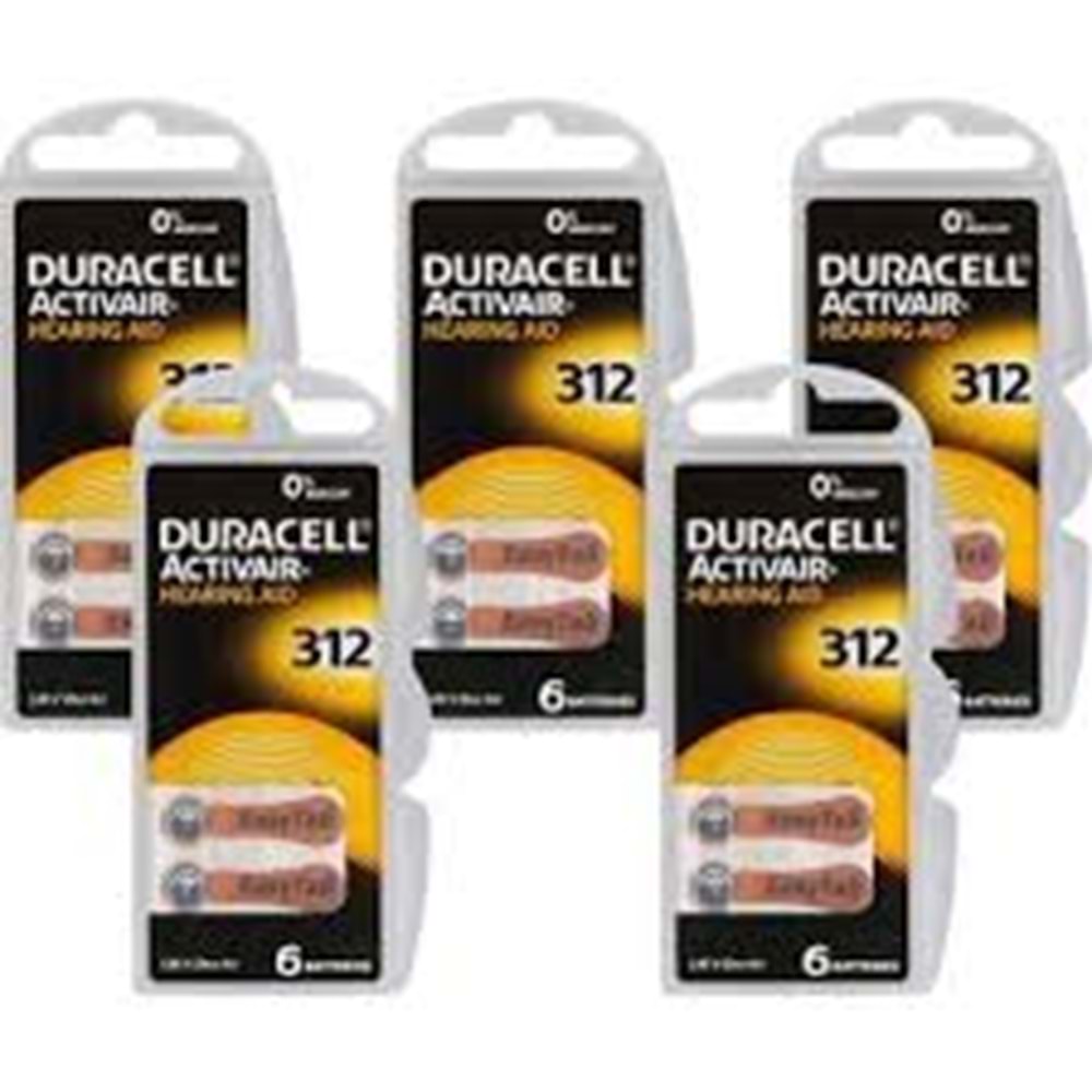 DURACELL ACTİVAİR 312 NUMARA KULAKLIK PİLİ (10LU PAKET FİYATI)