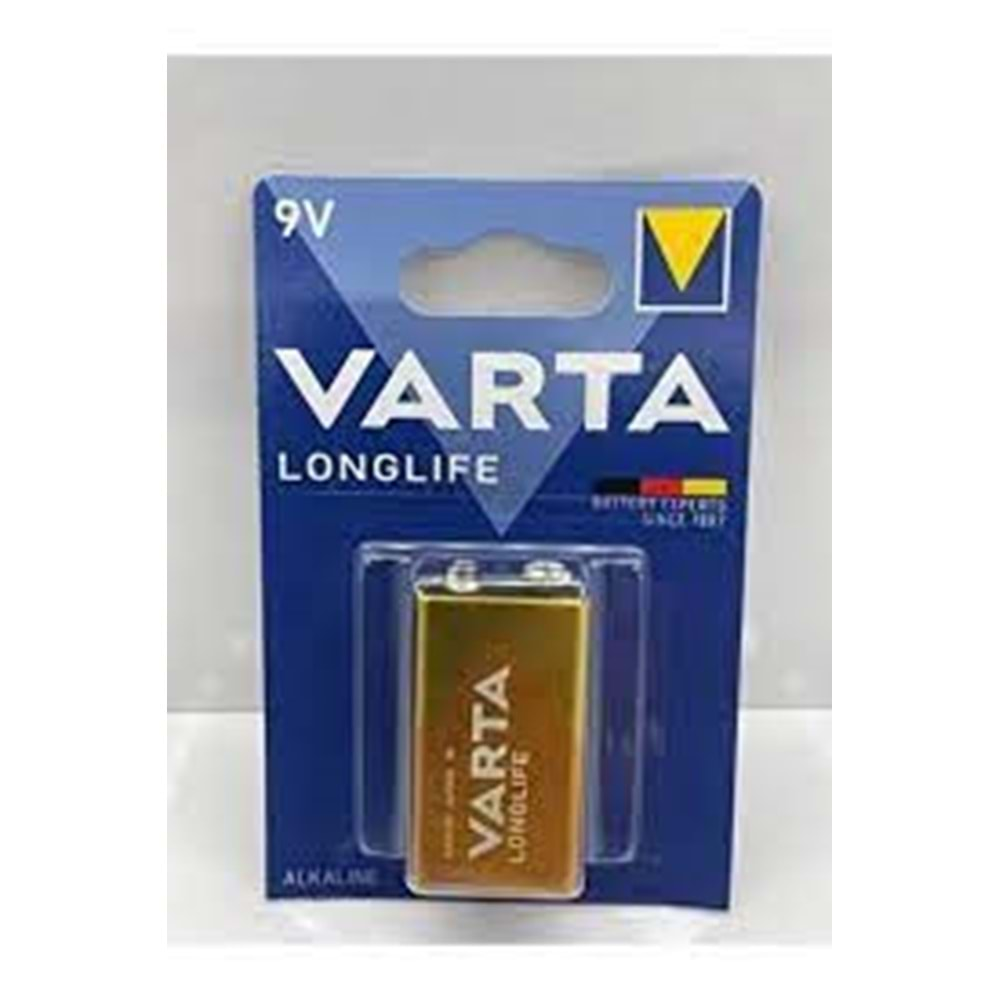 VARTA LONGLIFE POWER 9 VOLT ALKALİN PİL (TEKLİ PAKET FİYATI)