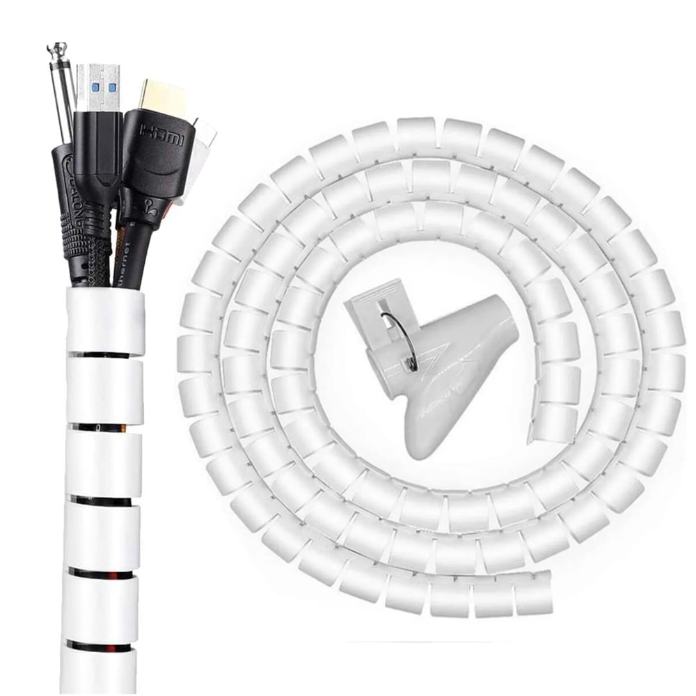 POWERMASTER PM-5730 KABLO TOPLAYICI SPİRAL 22 MM BEYAZ (1 METRE FİYATI)POWERMASTER PM-5730 KABLO TOPLAYICI SPİRAL 22 MM BEYAZ (1 METRE FİYATI)