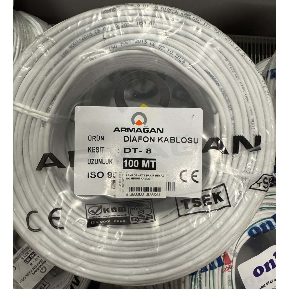 ARMAĞAN DT8 BAKIR BEYAZ 100 METRE KABLO