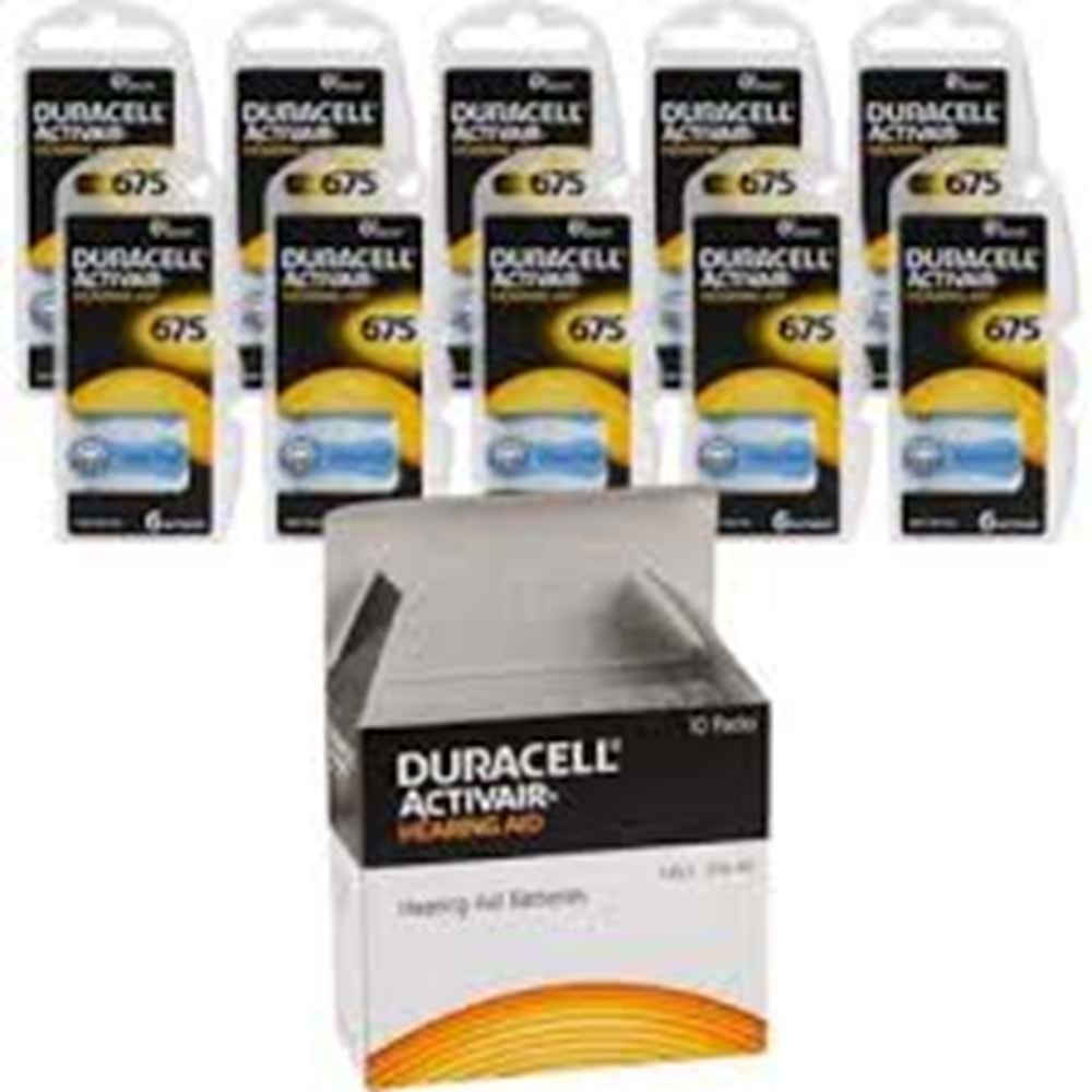 DURACELL ACTİVAİR 675 NUMARA KULAKLIK PİLİ (10LU PAKET FİYATI)