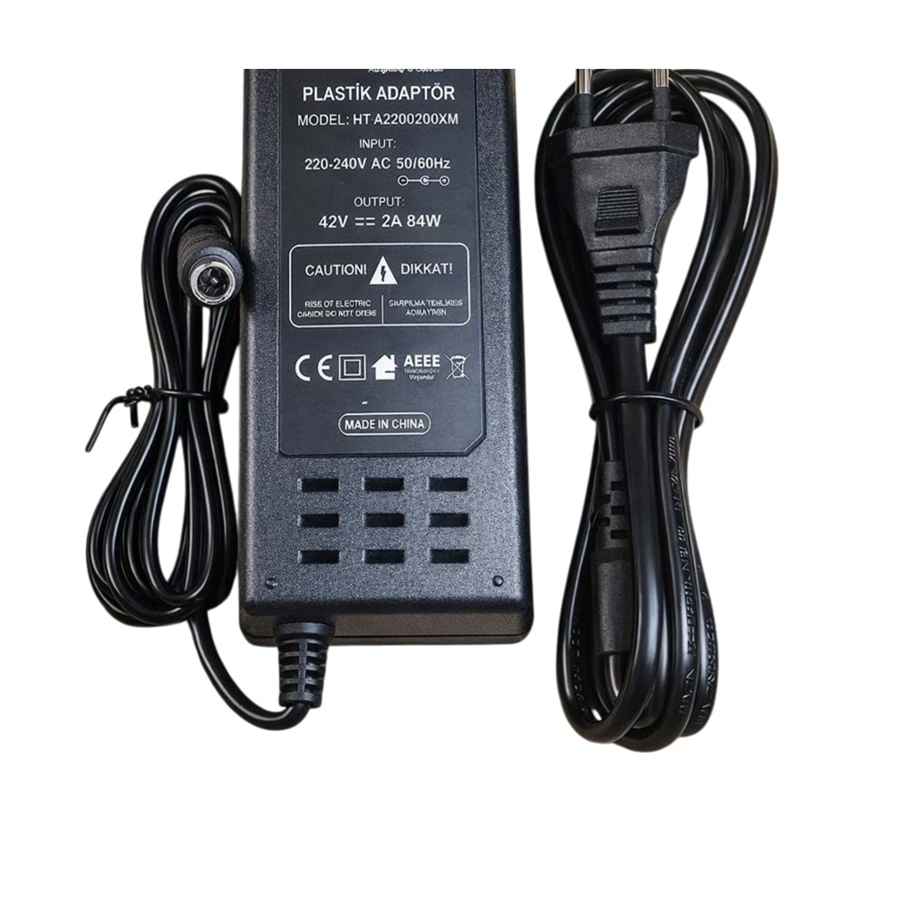 Forline AT0422-3 42V 2A Elektrikli Kaykay/Bisiklet/Scooter Şarj Adaptörü