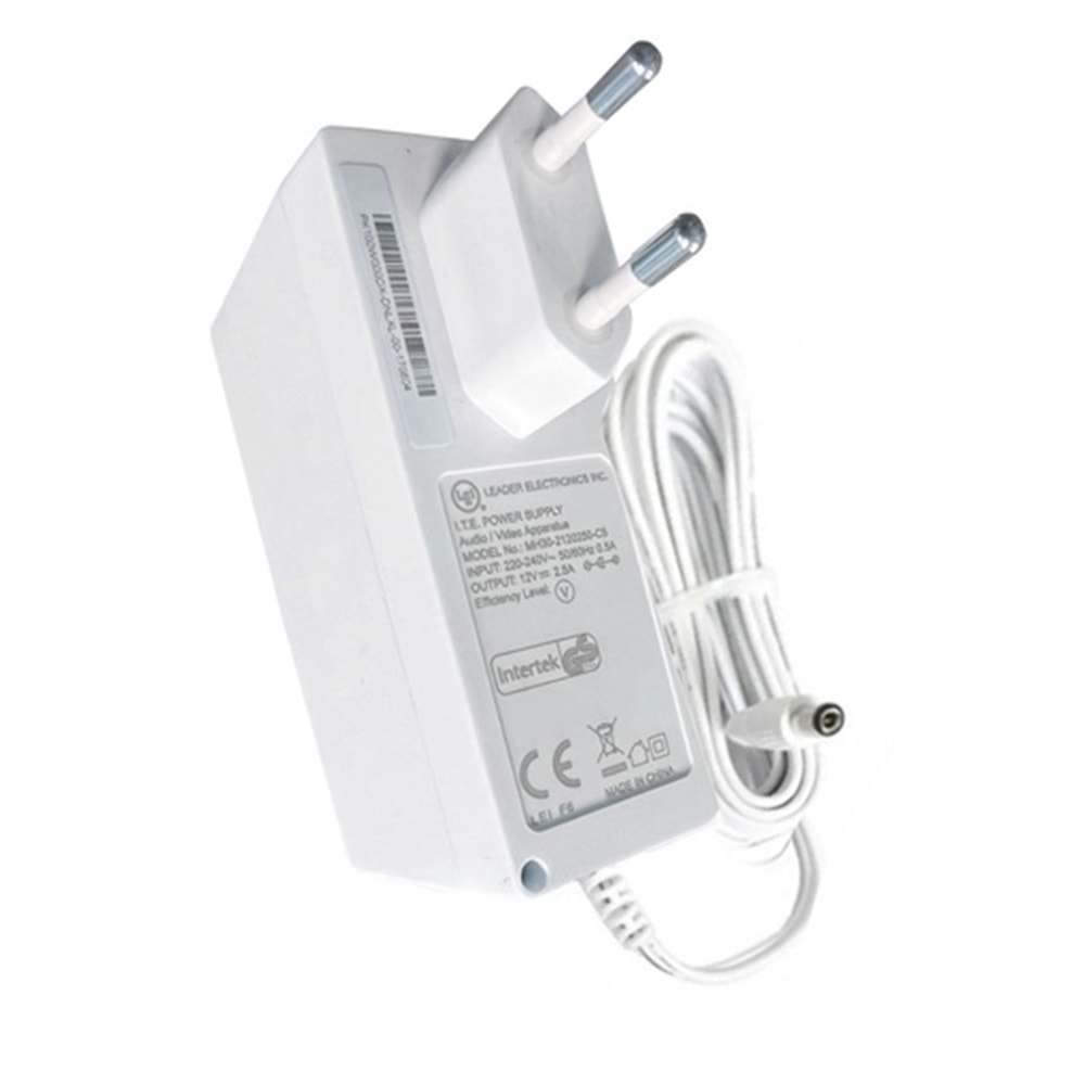 LEADER 12V 2,5AH 1.KALİTE BEYAZ ADAPTÖR