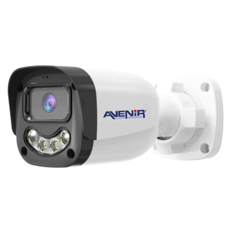 AVENIR 2 MP 3.6 MM SESLİ GECE RENKLİ BULLET KAMERA (DAHİLİ MİKROFON,GECE RENKLİ GÖRÜŞ,XMY YAZILIMLI CİHAZLARA UYUMLU,AHD, CVBS, CVI ve TVI SİSTEMLERİ İLE UYUMLU)
