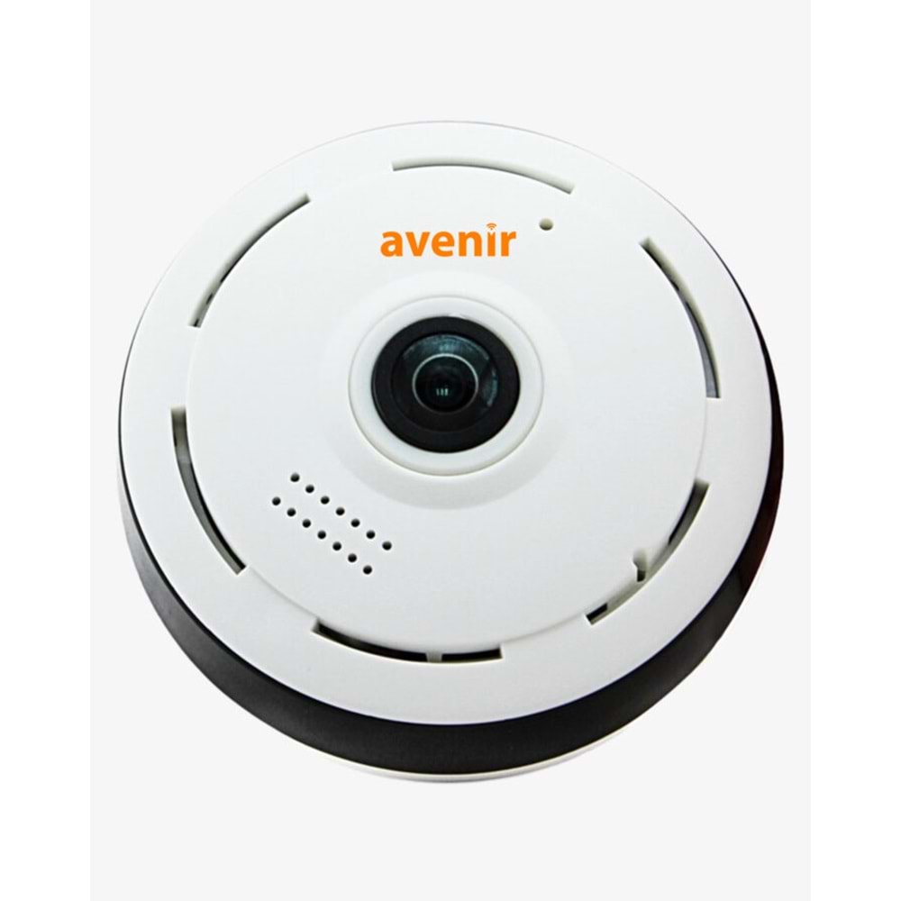 AVENIR 3 MP PANORAMİK BALIKGÖZ Wi-Fi KAMERA (UYGULAMA:V380 PRO,360 DERECE GÖRÜŞ AÇISI,HAREKET ALGILAMA İLE BİLDİRİM GÖNDERME,5X DİJİTAL ZOOM,128 GB SD KART DESTEK,ÇİFT YÖNLÜ KONUŞMA)