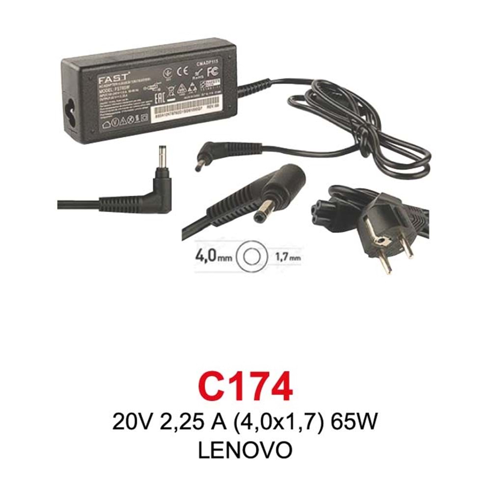 FAST LENOVO 20V 3,25AH (4,0*1,7) LAPTOP ADAPTÖR