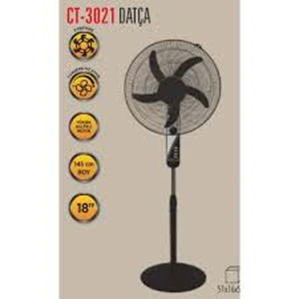 Cata CT-3021 Datça 50W Ayaklı Vantilatör