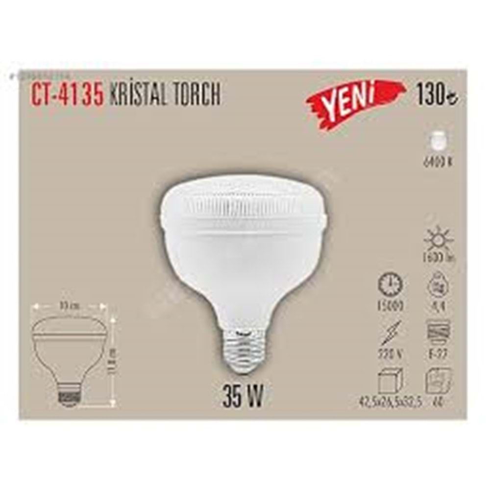 CATA 35 WATT KRİSTAL TORCH BEYAZ AMPUL