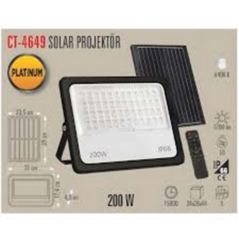 Cata CT-4649 150 W Solar Led Kumandalı Projektör