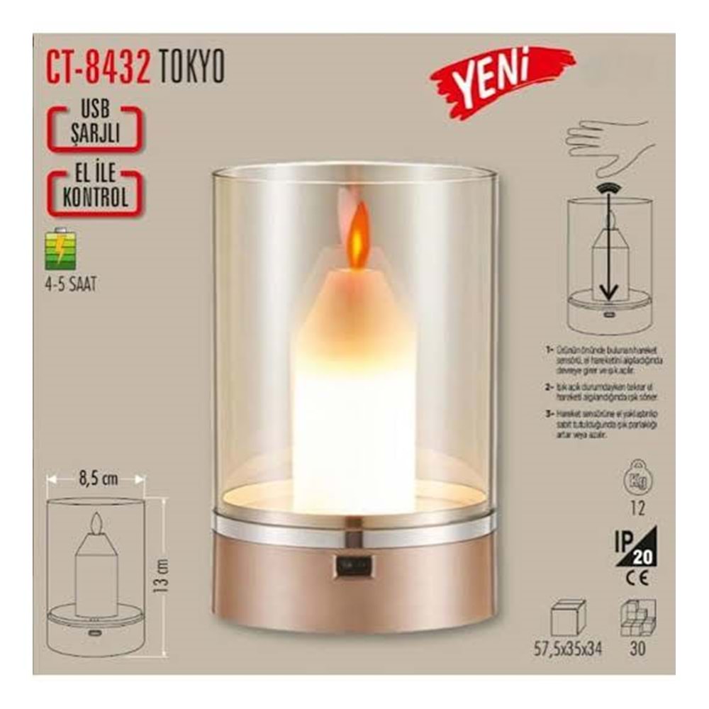 Cata CT-8432 Tokyo Şarjlı Masa Lambası