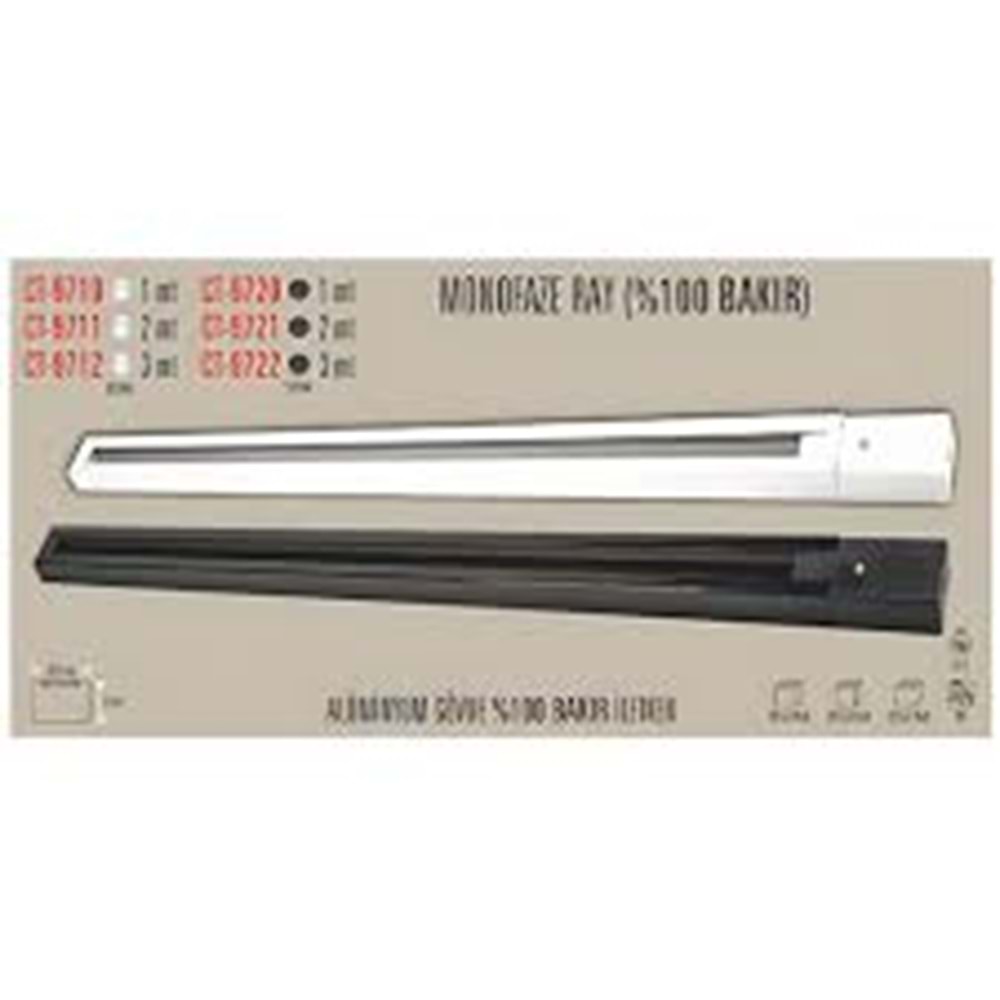 Cata 1 Metre Siyah Monofaze Ray CT-9720