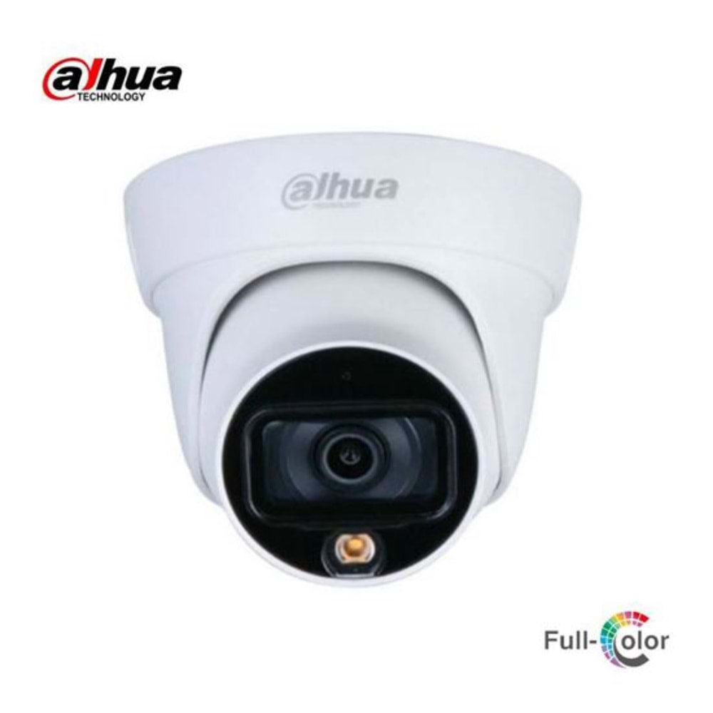 DAHUA 2MP 2.8mm Full Color HDCVI IR Dome Kamera (20 M GECE GÖRÜŞ)