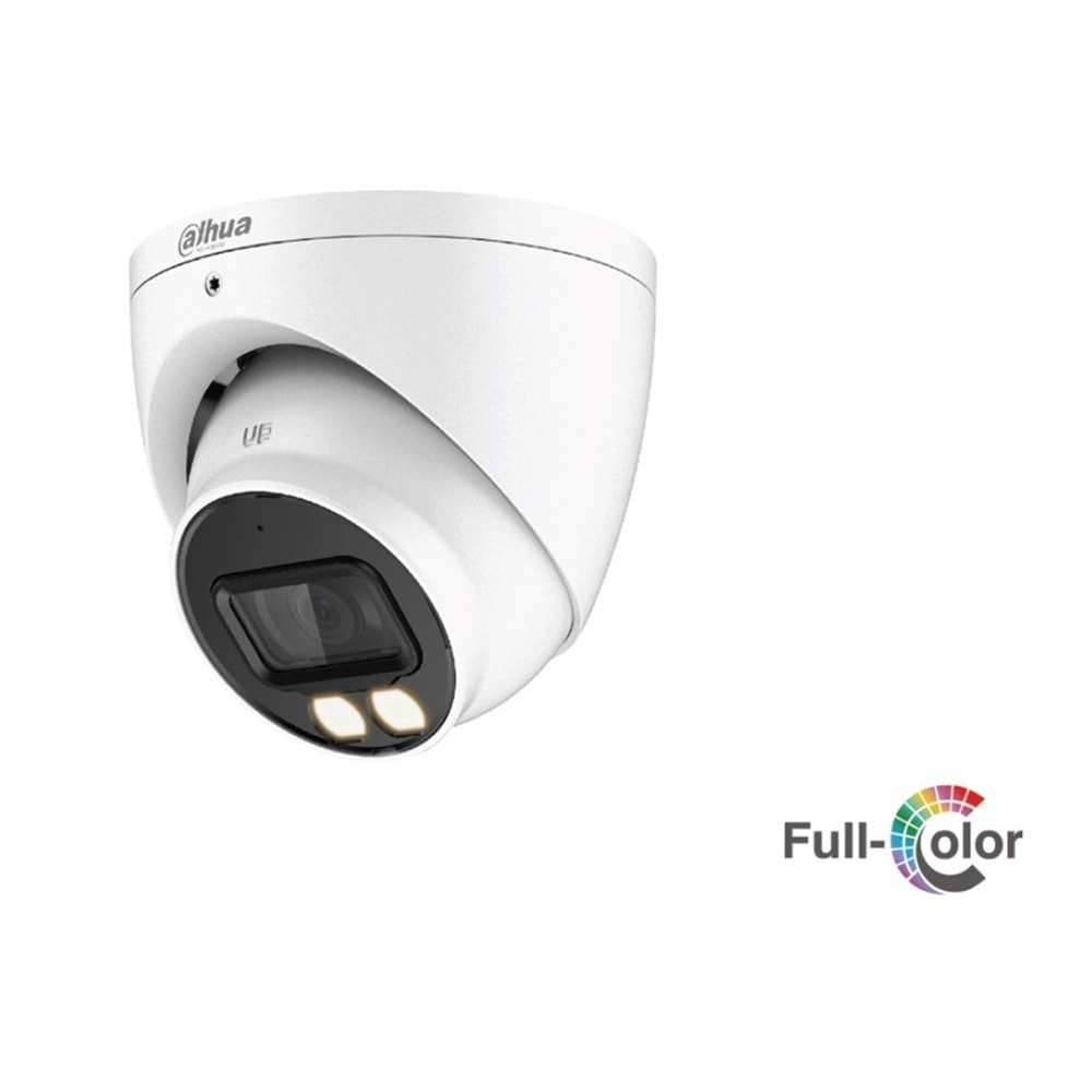 DAHUA 2MP 2.8mm Full Color HDCVI IR Dome Kamera(40 M GECE GÖRÜŞ,DAHİLİ MİKROFON.DIŞ ORTAMA UYGUN)