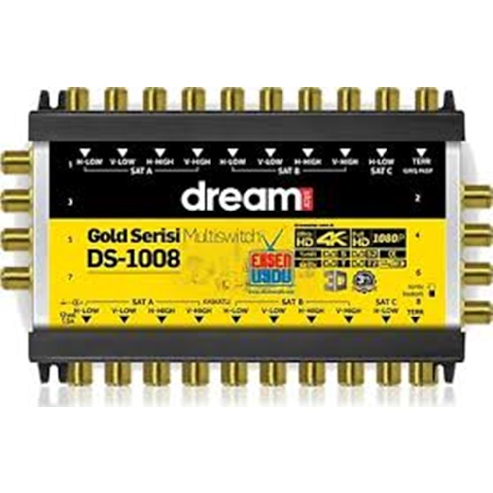 DREAMSTAR 10/8 DS-1008 SONLU-KASKATLI MULTISWITCH DHL