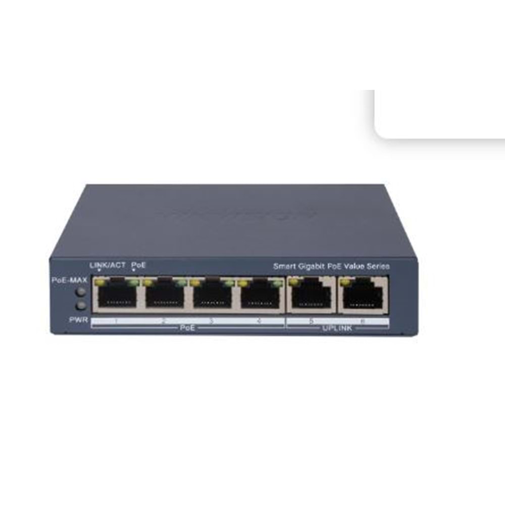 HIKVISION GIGABIT POE SWITCH 4+2 AKILLI YÖNETİLEBİLİR