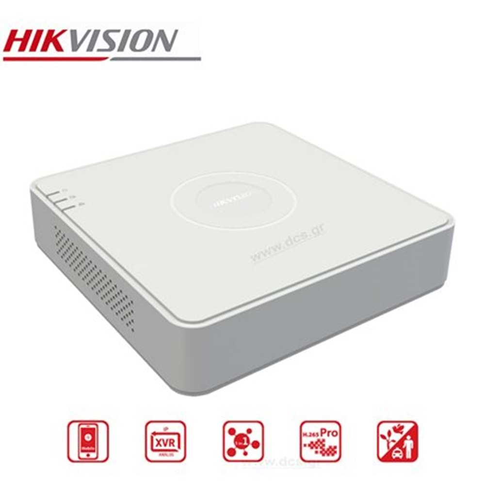 HIKVISION 4 Kanal 1080p Lite Mini 1U H.265 DVR