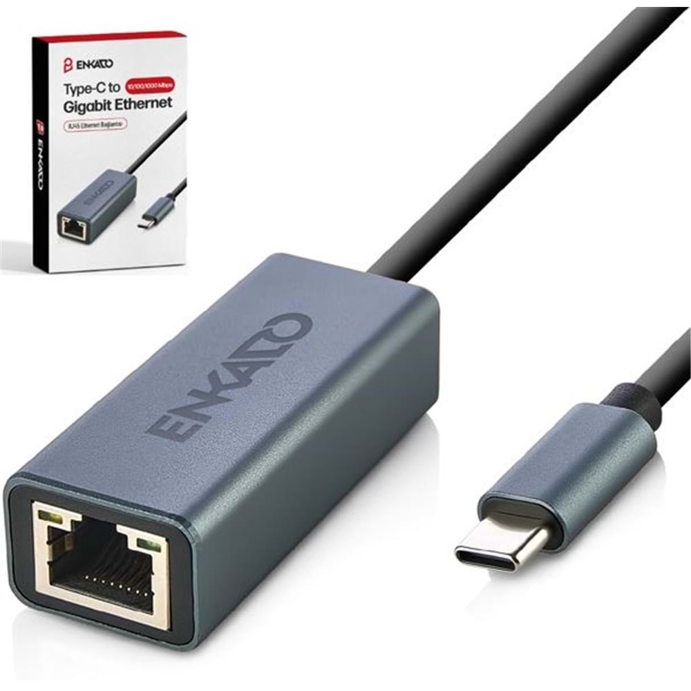 ENKADO TYPE-C USB 3,1 TO 10/100/1000 GİGABİT ETHERNET ADAPTÖR