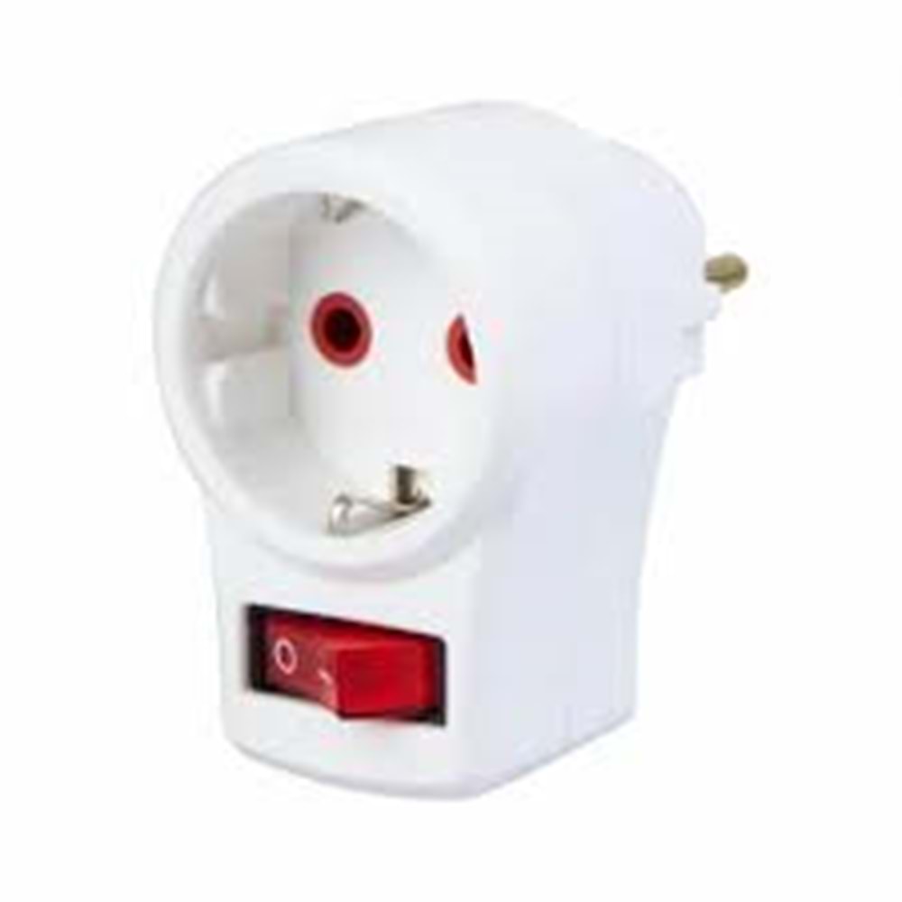 TEKLİ TOPRAKLI FİŞLİ PRİZ ANAHTARLI