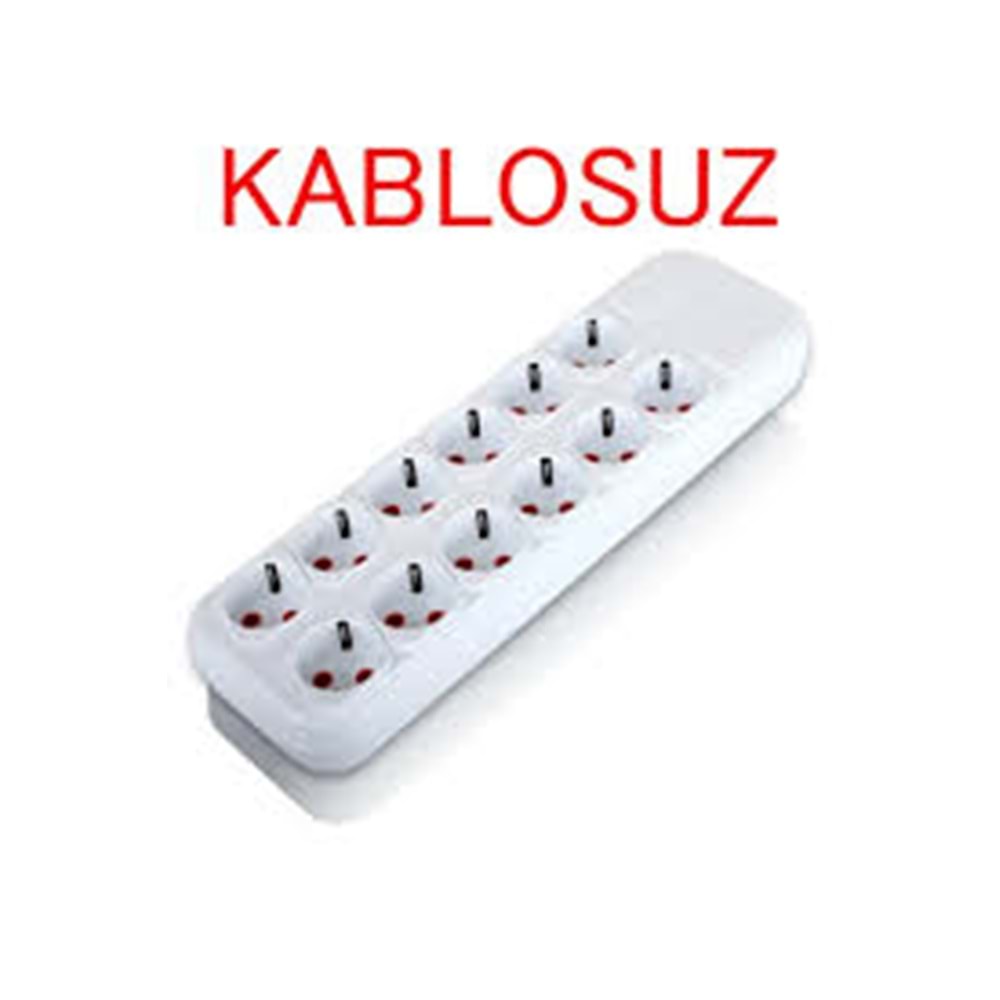 Fetih FT.12-00 Anahtarlı Topraklı 12'li Kablosuz Grup Priz
