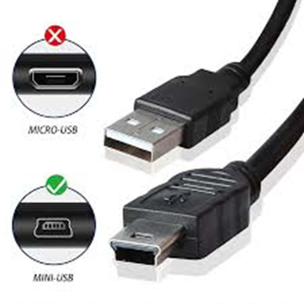 USB KABLO ERKEK-MİNİ USB 5 PIN DİJ. KAMERA