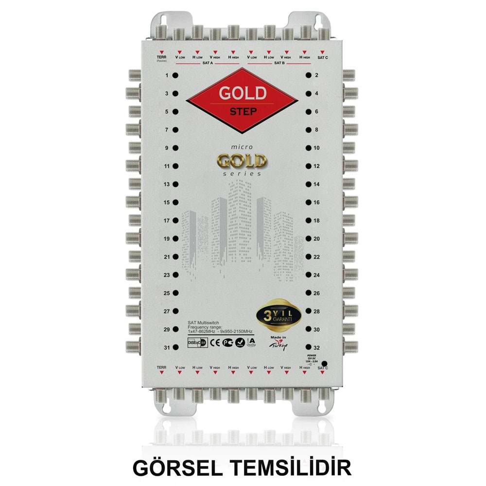 GOLD STEP MICRO SERİ 10/48 KASKADLI UYDU SANTRALİ