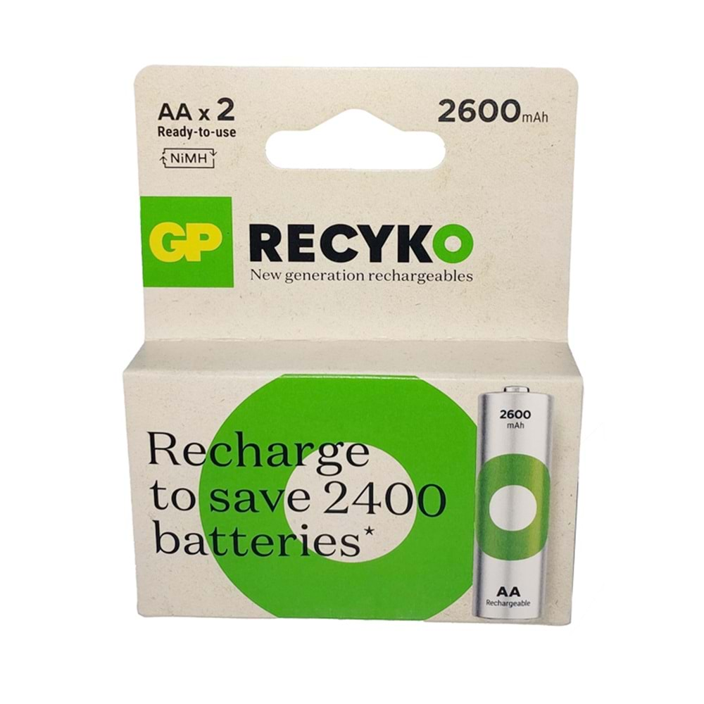 GP RECYKO 2600 MAH KALEM PİL 2 Lİ FİYAT