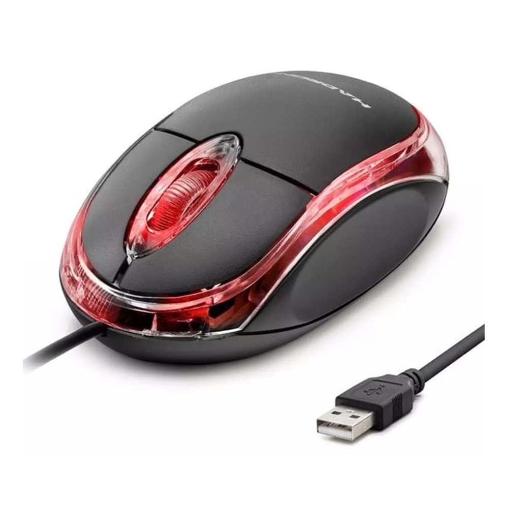 HADRON MOUSE KABLOLU USB LEDLİ 800 DPI 113 CM