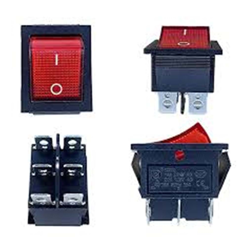 GENİŞ IŞIKLI KIRMIZI 6P ON-OFF IC-104A DHL