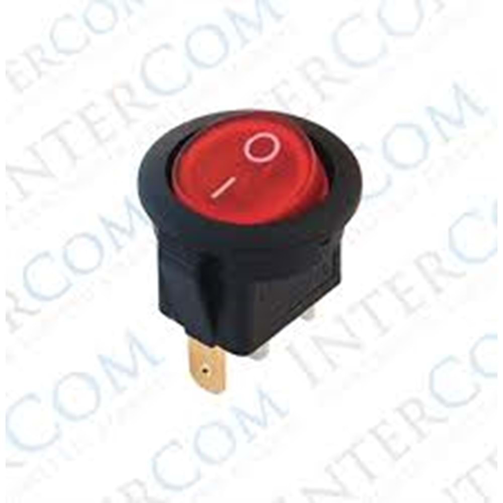 IC-134D Mini Yuvarlak Anahtar Işıklı ON-OFF 3P