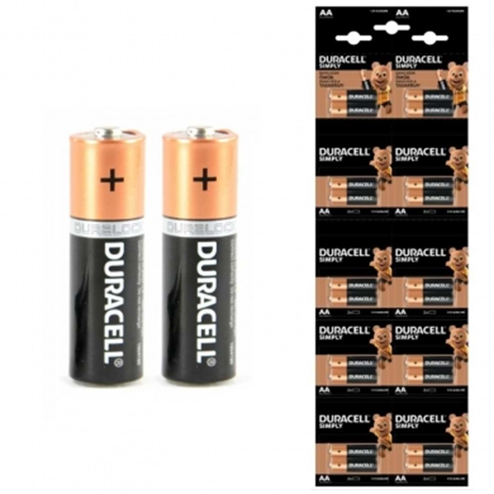 DURACELL KARTELA AA KALEM PİL 2 Lİ FİYAT