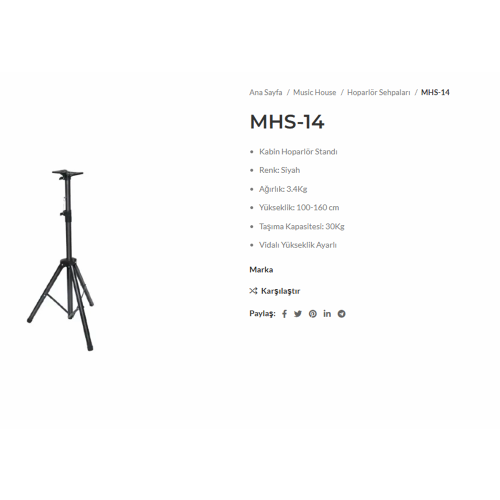 MUSİC HOUSE HOPARLÖR STANDI