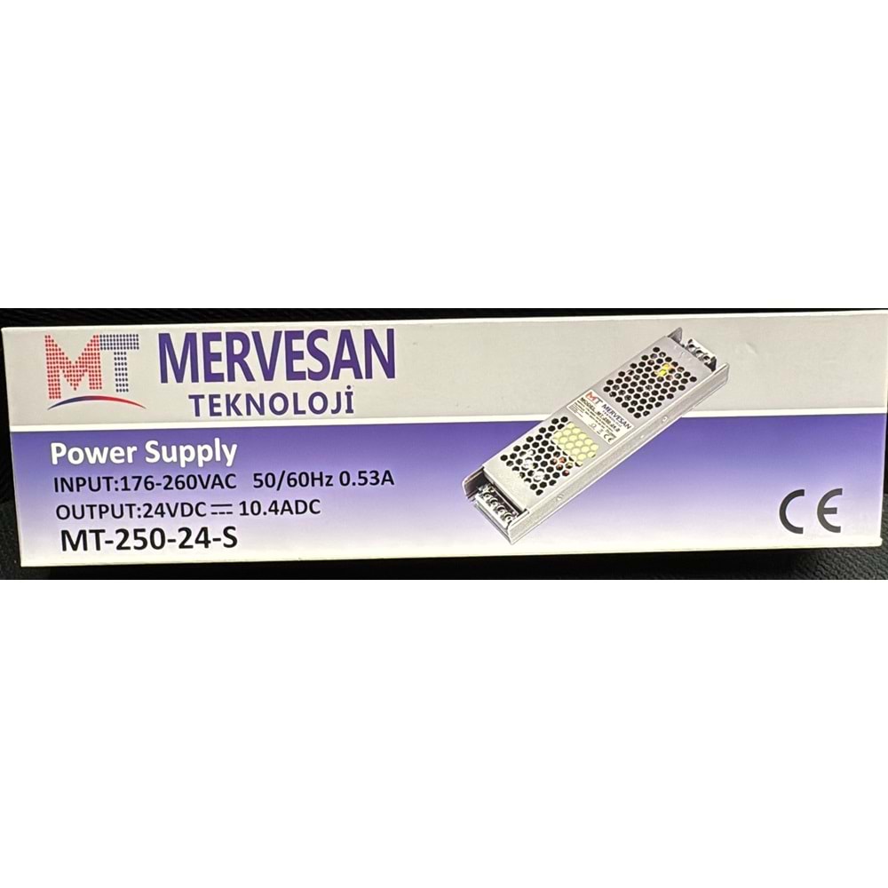 MERVESAN PREMİUM SERİ 24 V 10.4 A ULTRA SLİM METAL KASA ADAPTÖR