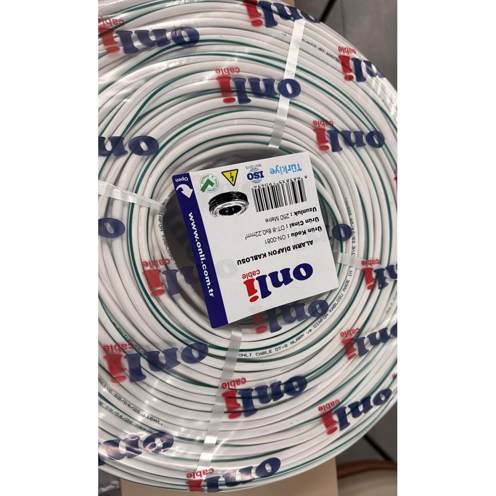 ONLİ DT 8 8*0,22 MM ALARM DİAFON KABLOSU 250 M FİYAT
