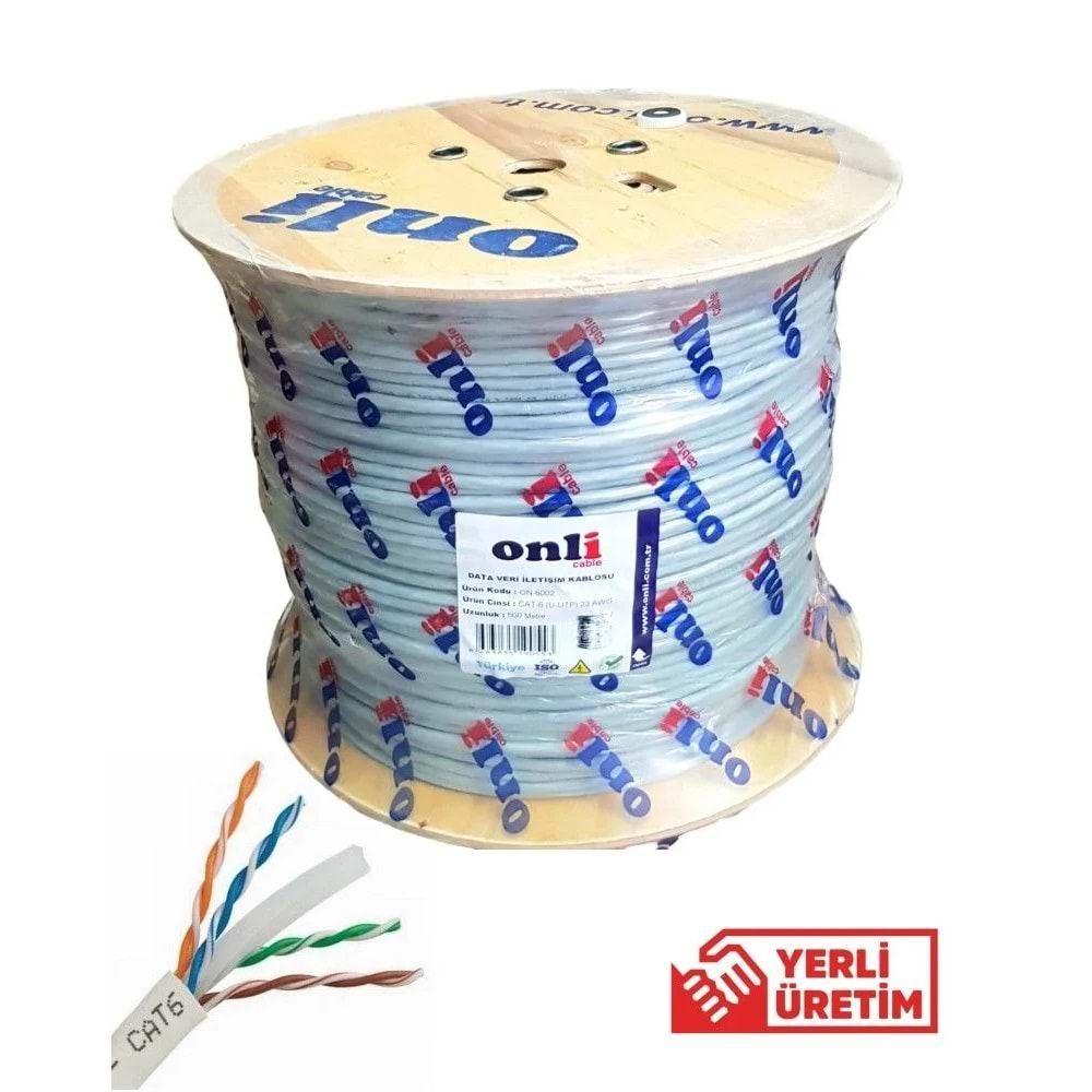 ONLİ CAT-6 (U-UTP) 23 AWG DATA VERİ İLETİŞİM KABLOSU 500 MT