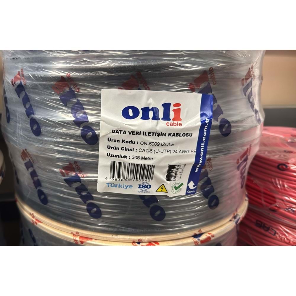 ONLİ CAT-6 (U-UTP) 24 AWG 305 METRE DIŞ MEKAN PE DATA VERİ İLETİŞİM KABLOSU 1