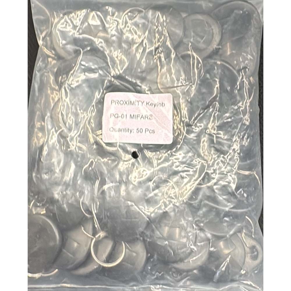 MIFARE KEYFOB ANAHTARLIK (KEYFOB) GRİ RENK 50 ADET POŞET FİYATI