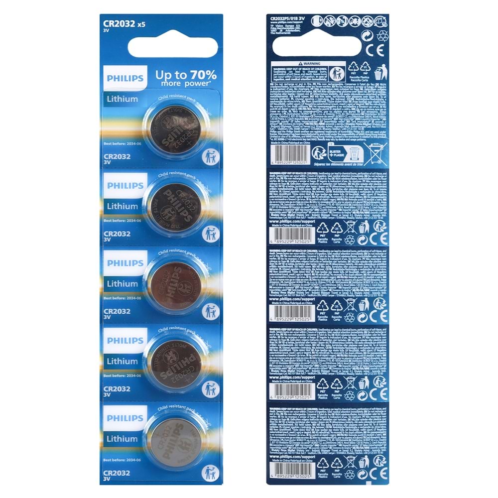 PHILIPS CR2032 3V LİTYUM MİNİ DÜĞME PARA PİL ADET FİYAT