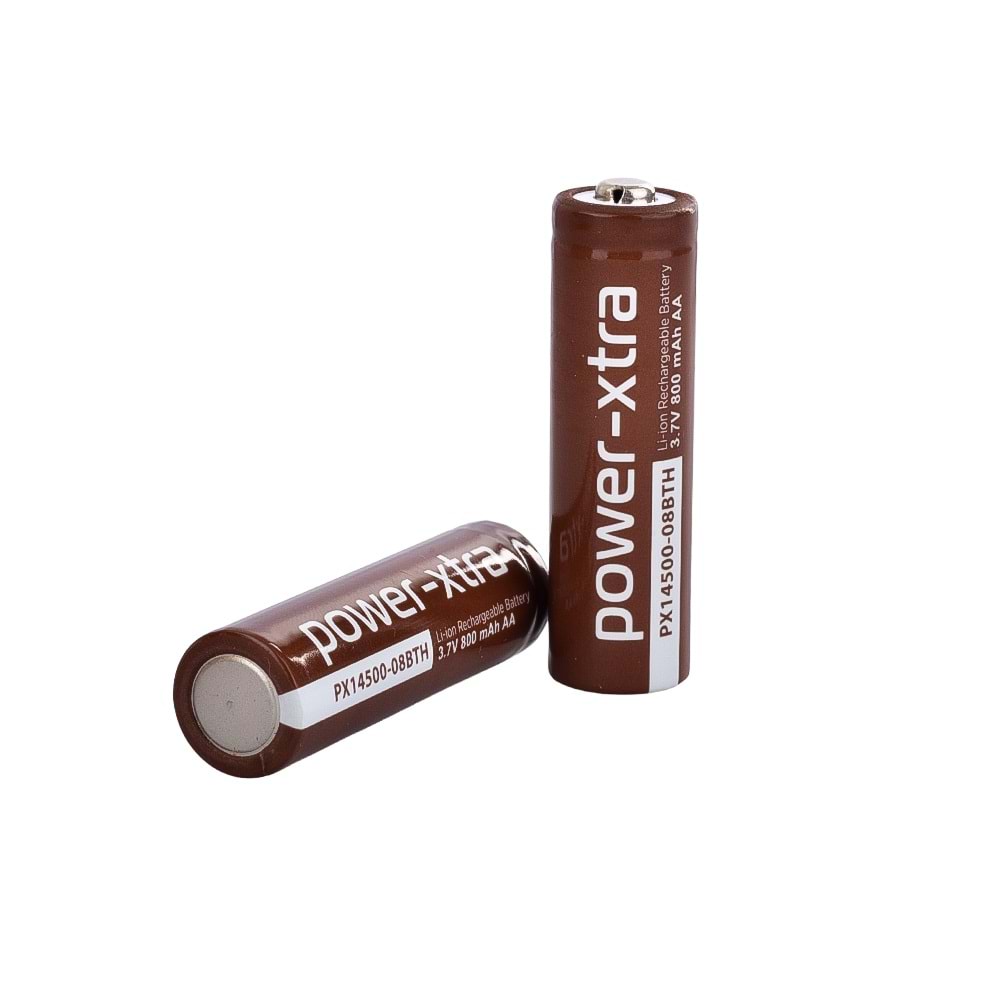 Power-Xtra PX14500-08BTH - 3.7V 800 Mah AA - Li-ion Pil - Başlı - 2C