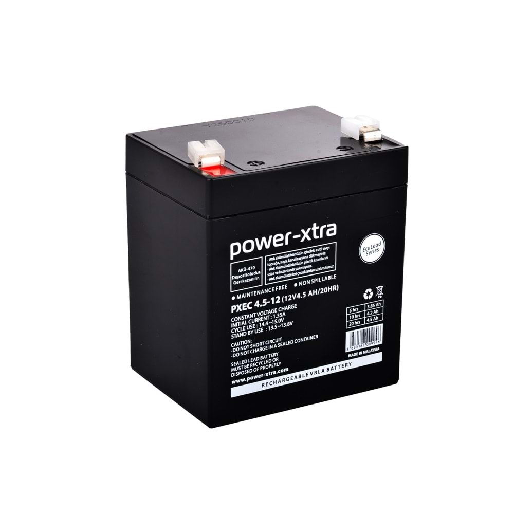 POWER-XTRA 12V 4,5AH AKÜ MADE IN MALAYSIA
