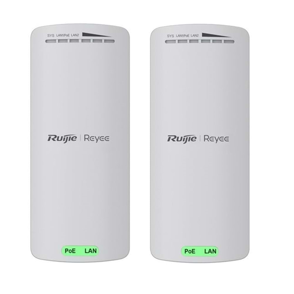 RUIJIE REYEE 2.4GHz Dual-stream (Çift Akış) 500m Kablosuz Köprü(KUTU İÇERİSİNDE İKİ ADET MEVCUT,500 METRE MESAFE,POE DESTEĞİ)