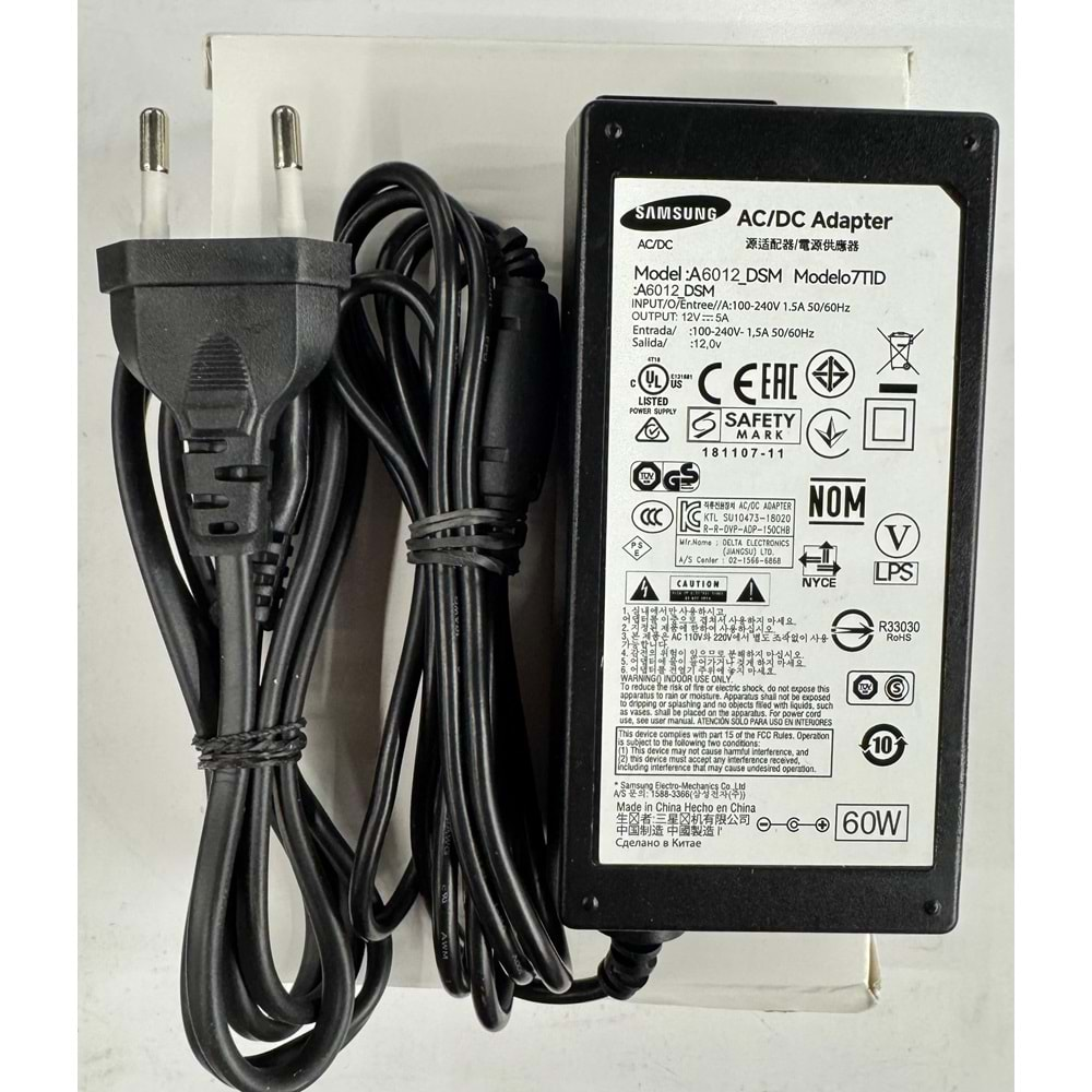 SAMSUNG 12V 5AH PLASTİK KASA KALİTE ADAPTÖR DHL