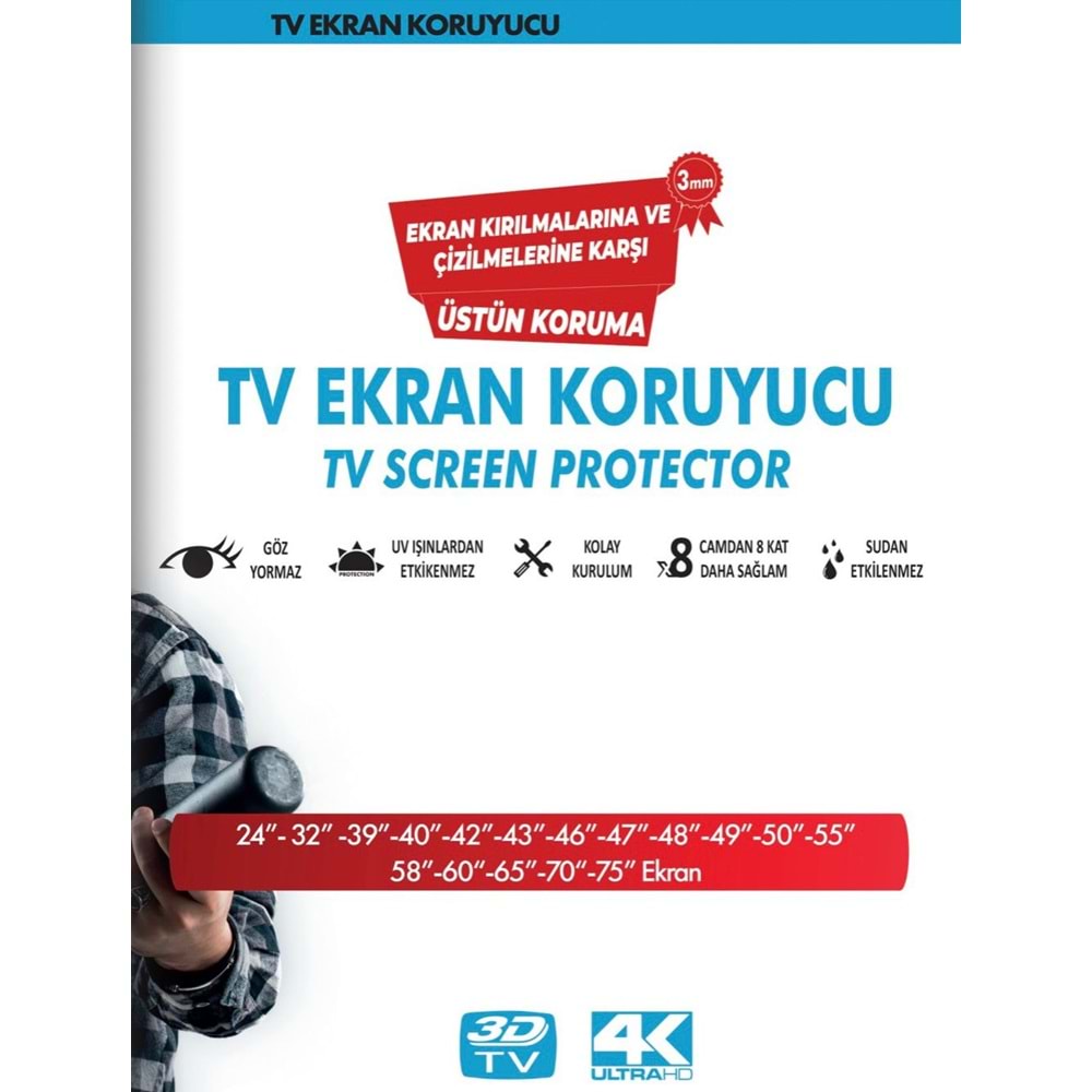 SENCROM 2,5MM 50 INCH EKRAN KORUYUCU