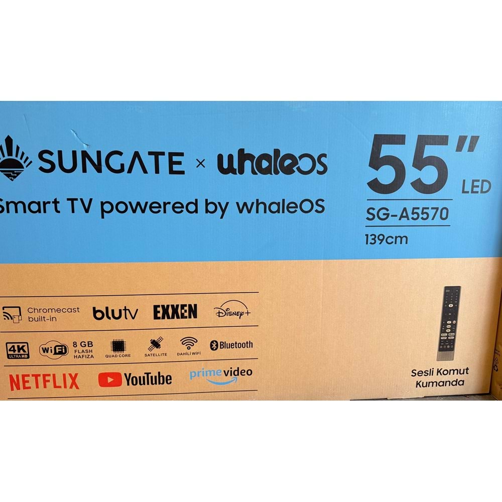 SUNGATE 55 INCH WHALEOS ANDROİD UHD LED TV