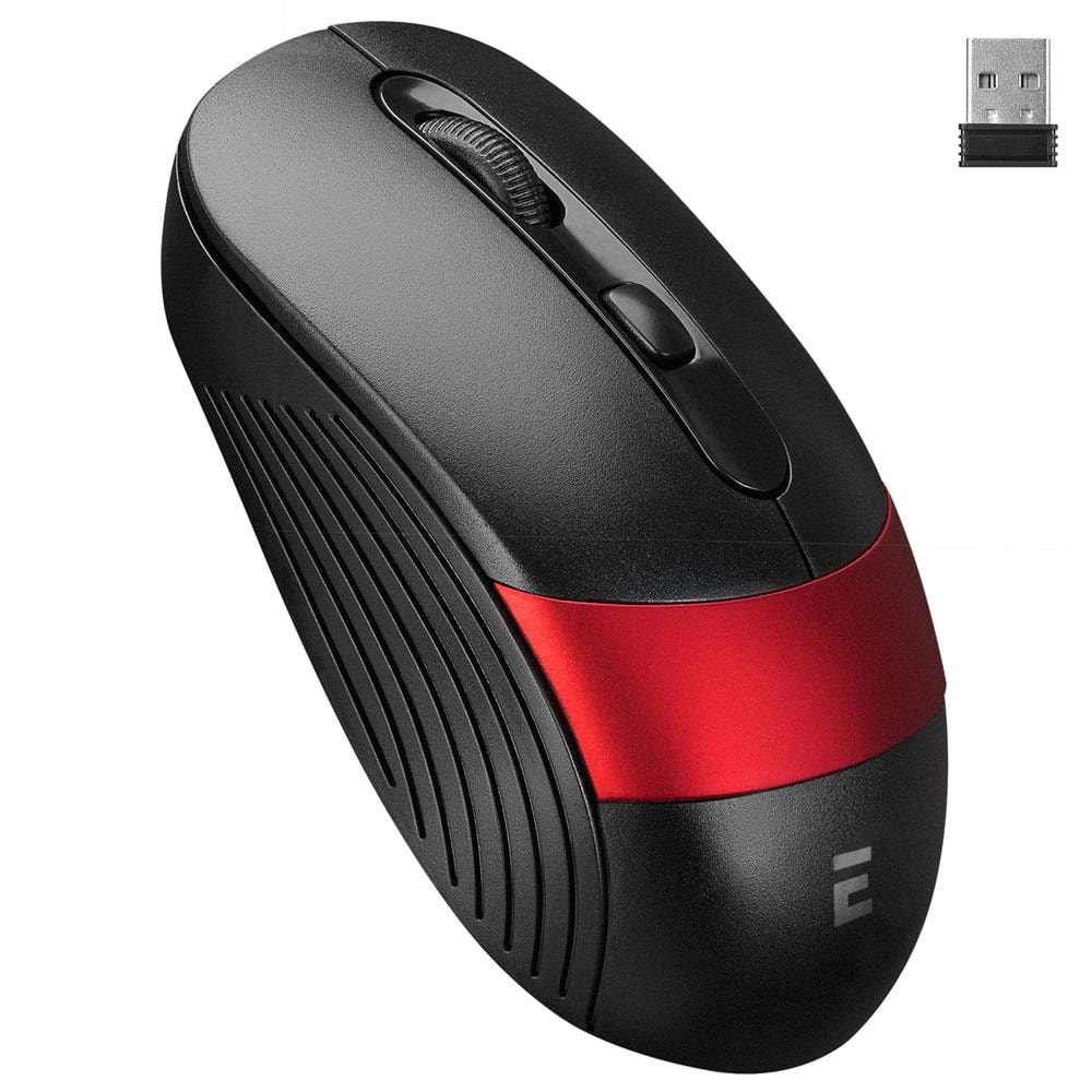 Everest Usb Siyah/Kırmızı 2.4Ghz Optik Kablosuz Mouse